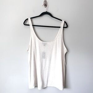Express Cream Scoop Neck Tank Top